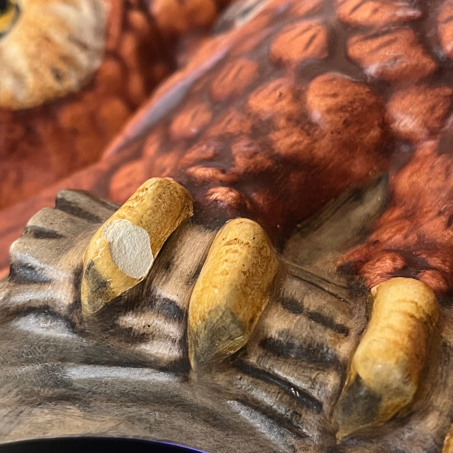 Vintage Hanging Chalkware Owl Couple