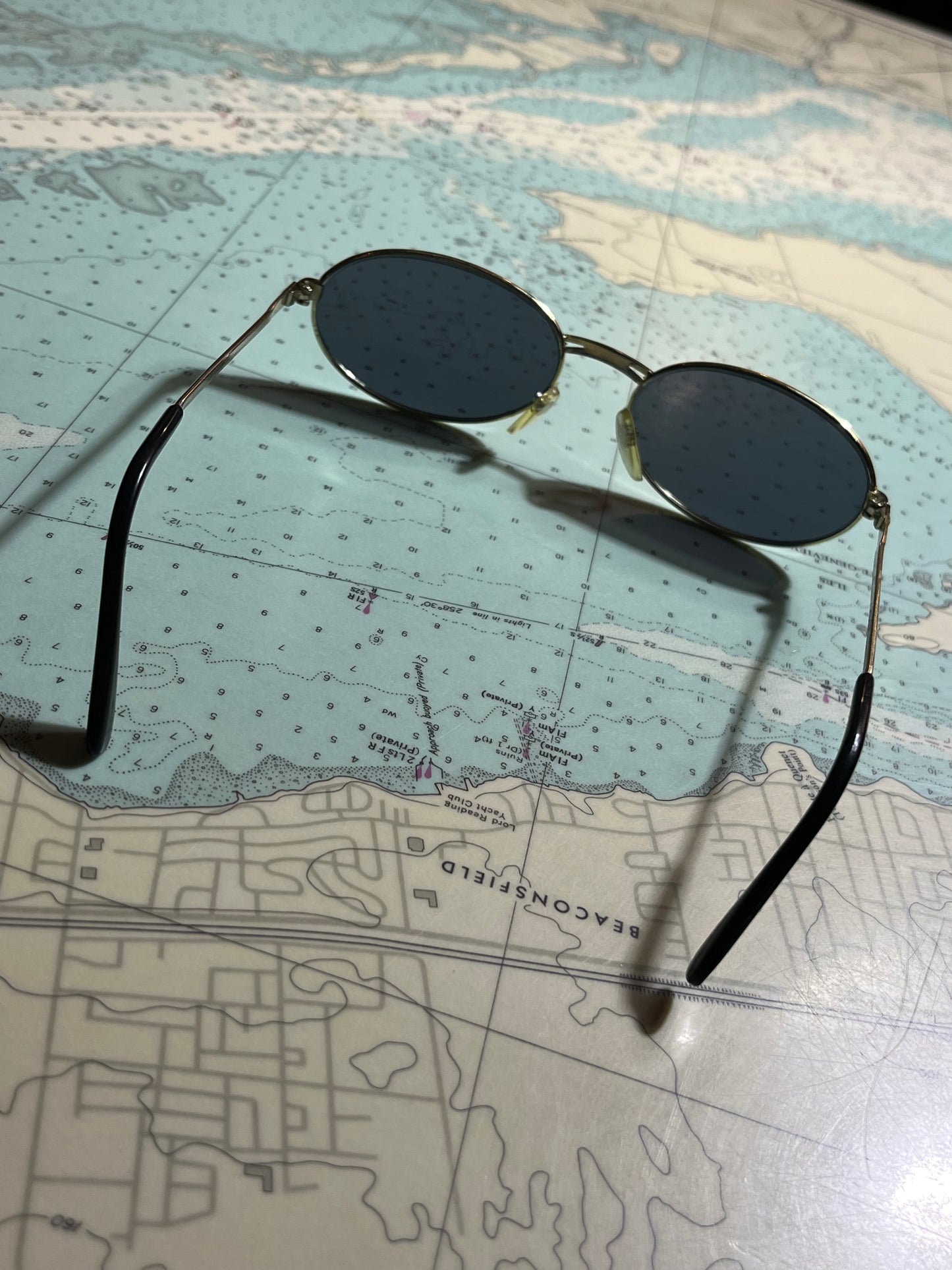 Vintage Skinny Oval Wire Frame Sunglasses