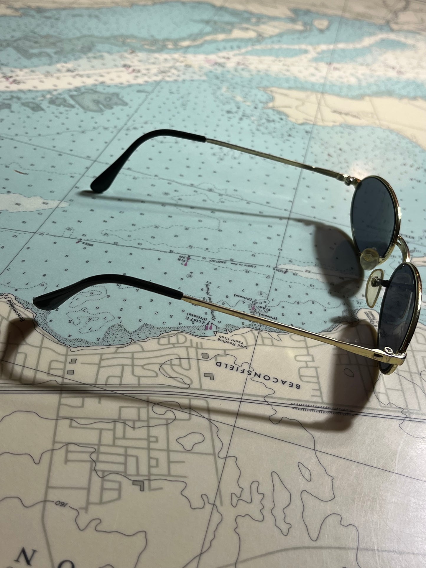 Vintage Skinny Oval Wire Frame Sunglasses