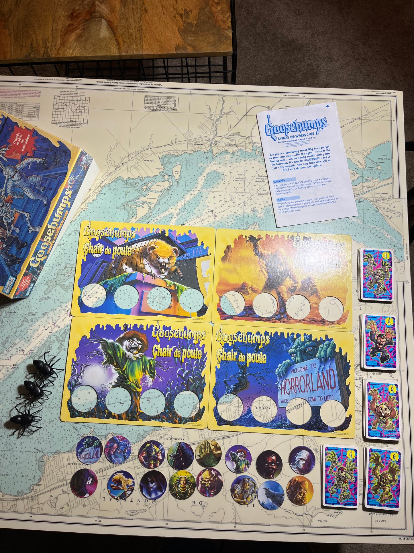 Vintage 1995 Goosebumps Shrieks and Spiders Game
