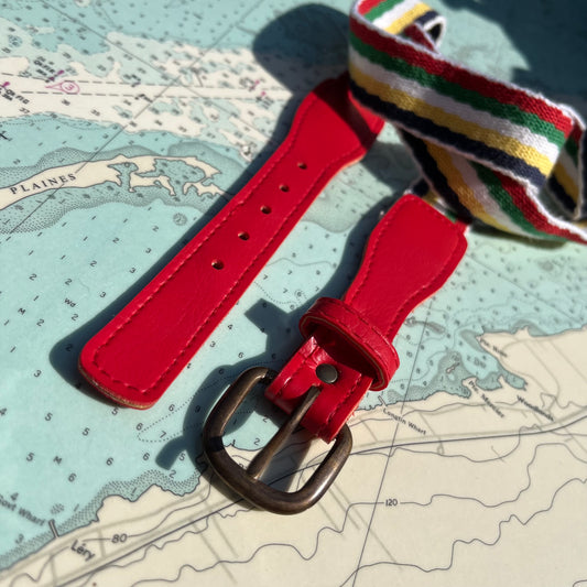 Vintage 80s Multi-Coloured Striped Belt