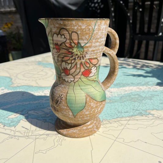 Vintage Floral Ceramic Pitcher Made in England