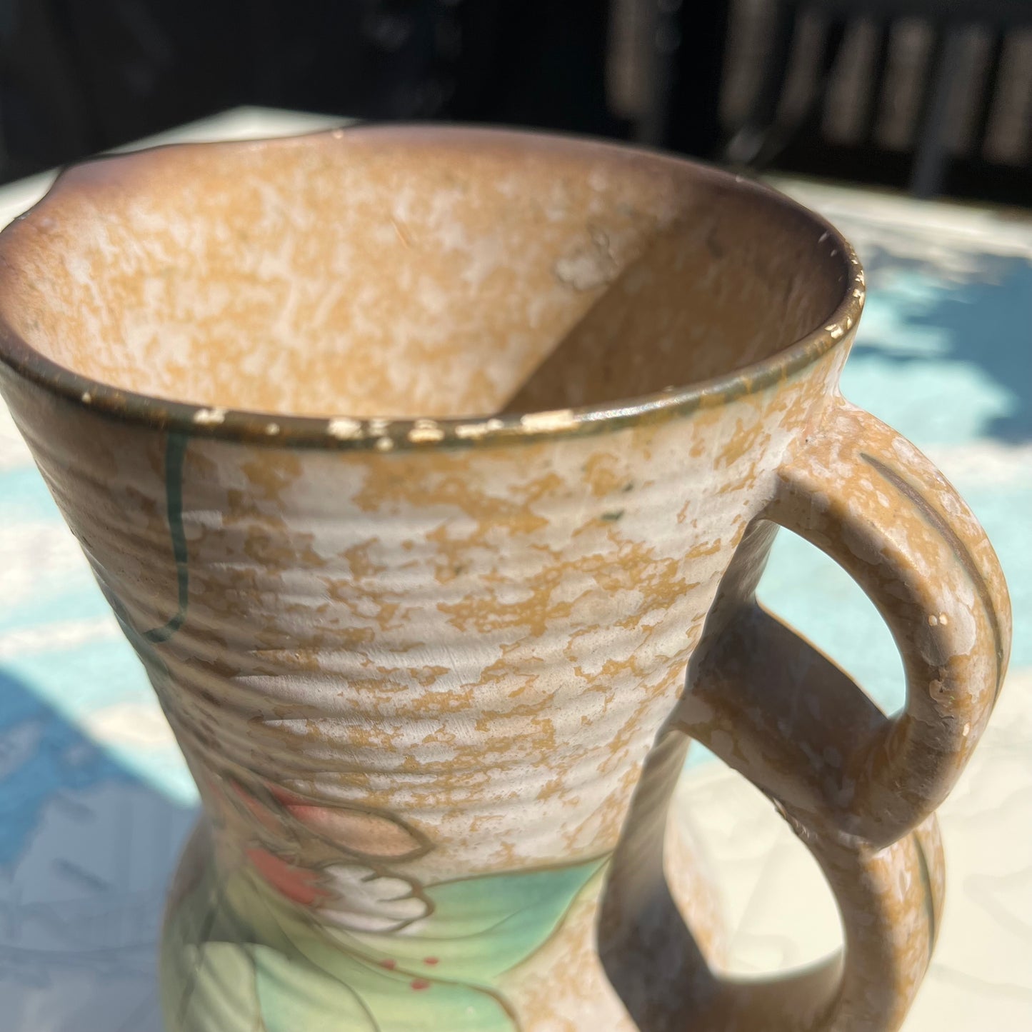 Vintage Floral Ceramic Pitcher Made in England
