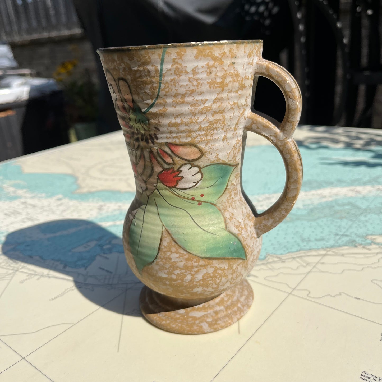 Vintage Floral Ceramic Pitcher Made in England