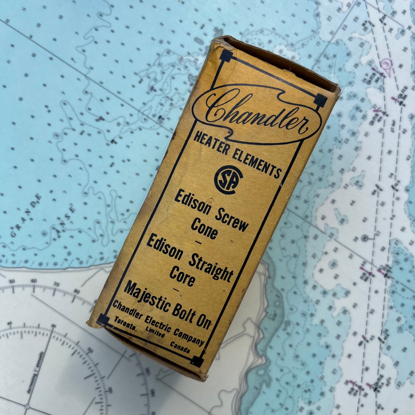 Vintage Chandler Heater Element Edison Screw Cone