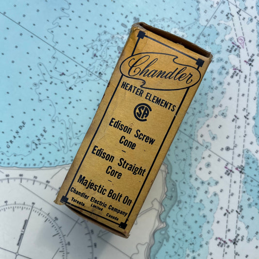 Vintage Chandler Heater Element Edison Screw Cone