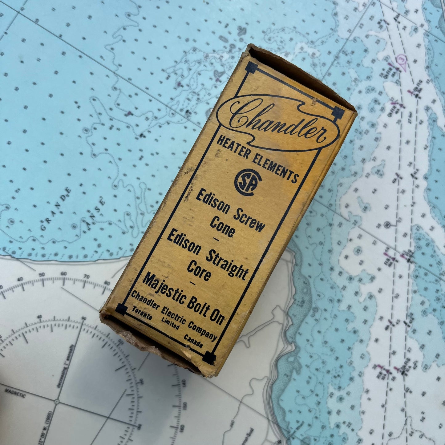 Vintage Chandler Heater Element Edison Screw Cone