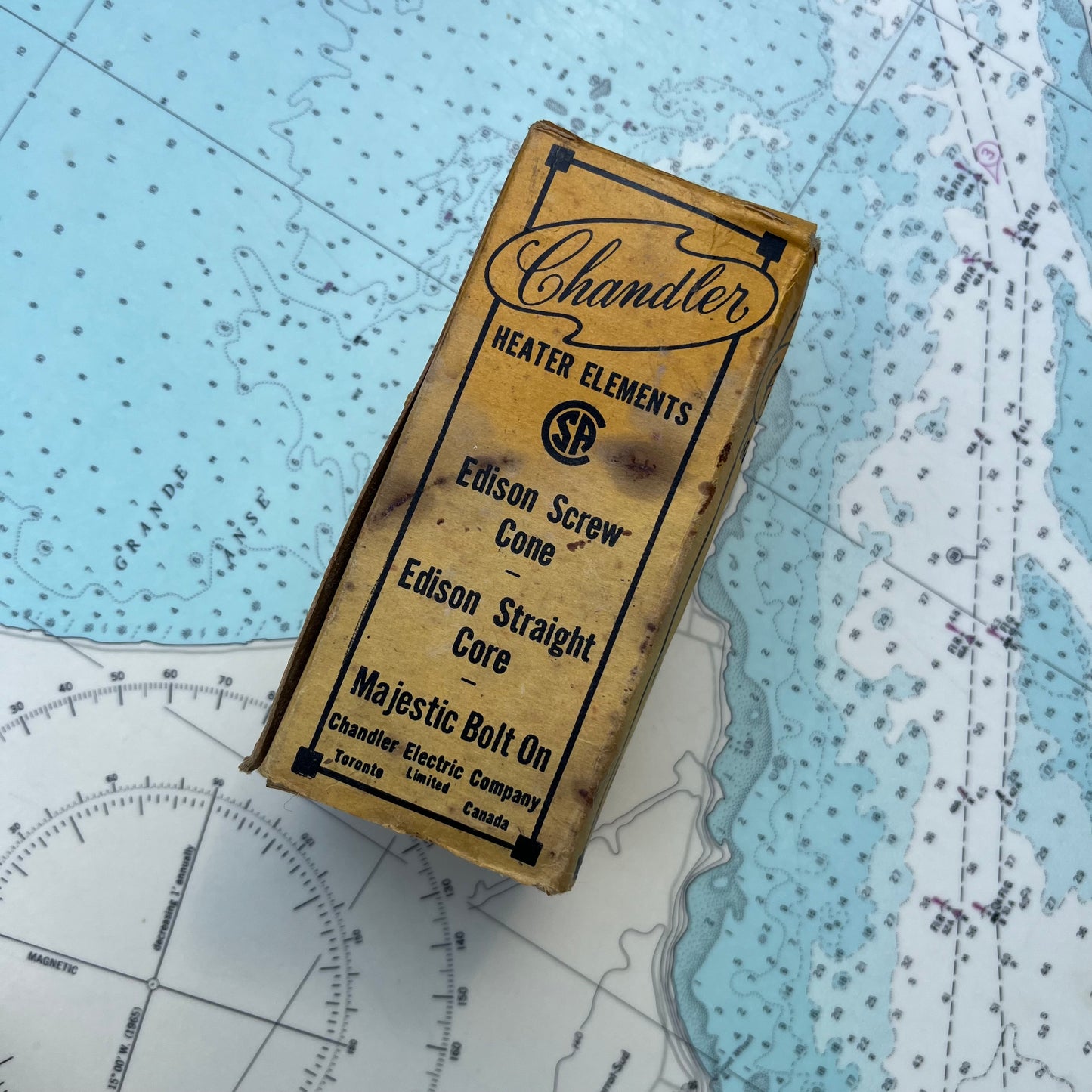 Vintage Chandler Heater Element Edison Screw Cone