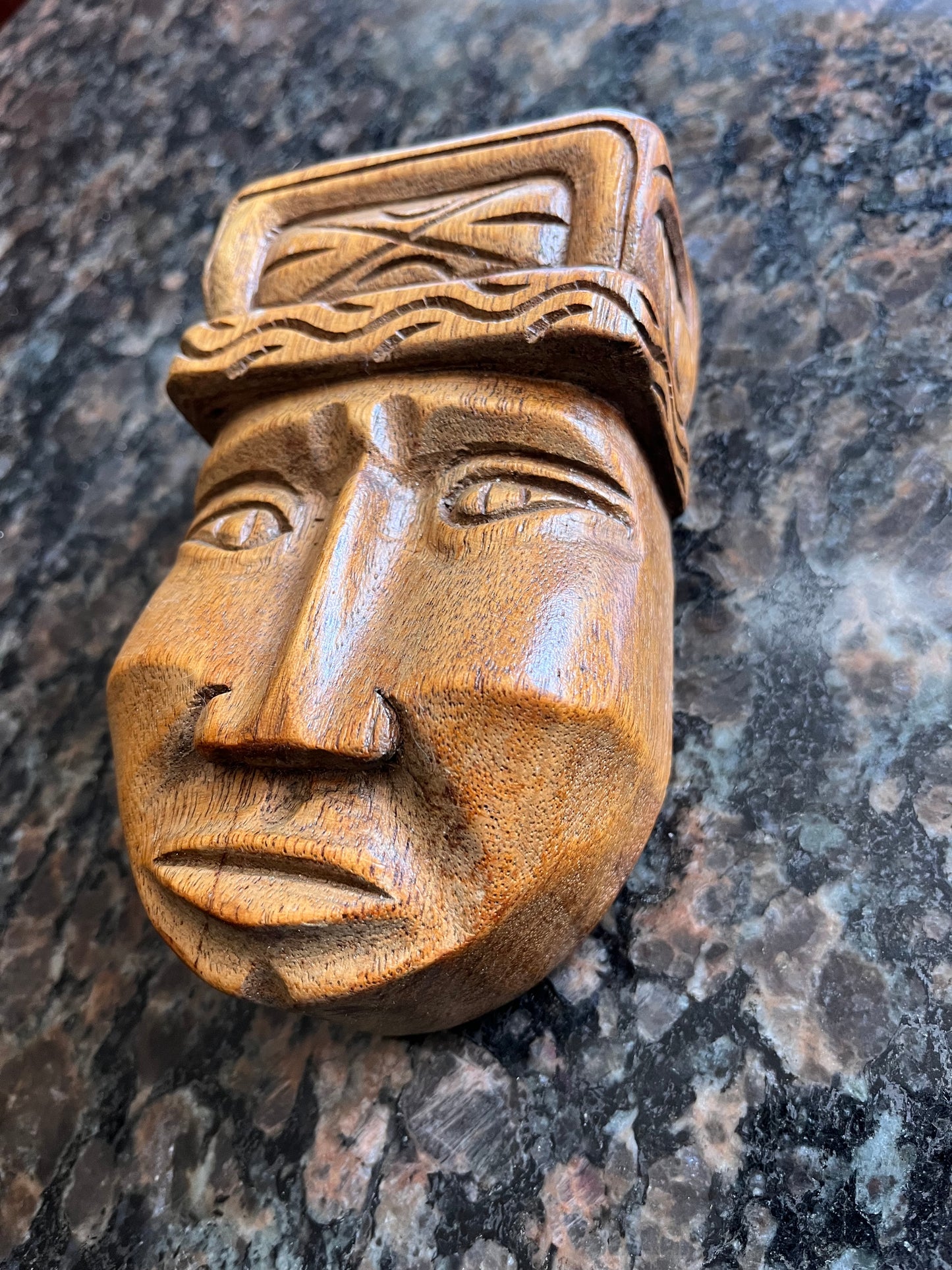 Vintage Hand Carved Wooden Honduras Mask