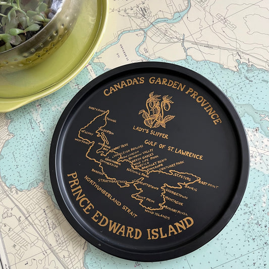 Vintage Prince Edward Island Souvenir Map Tray