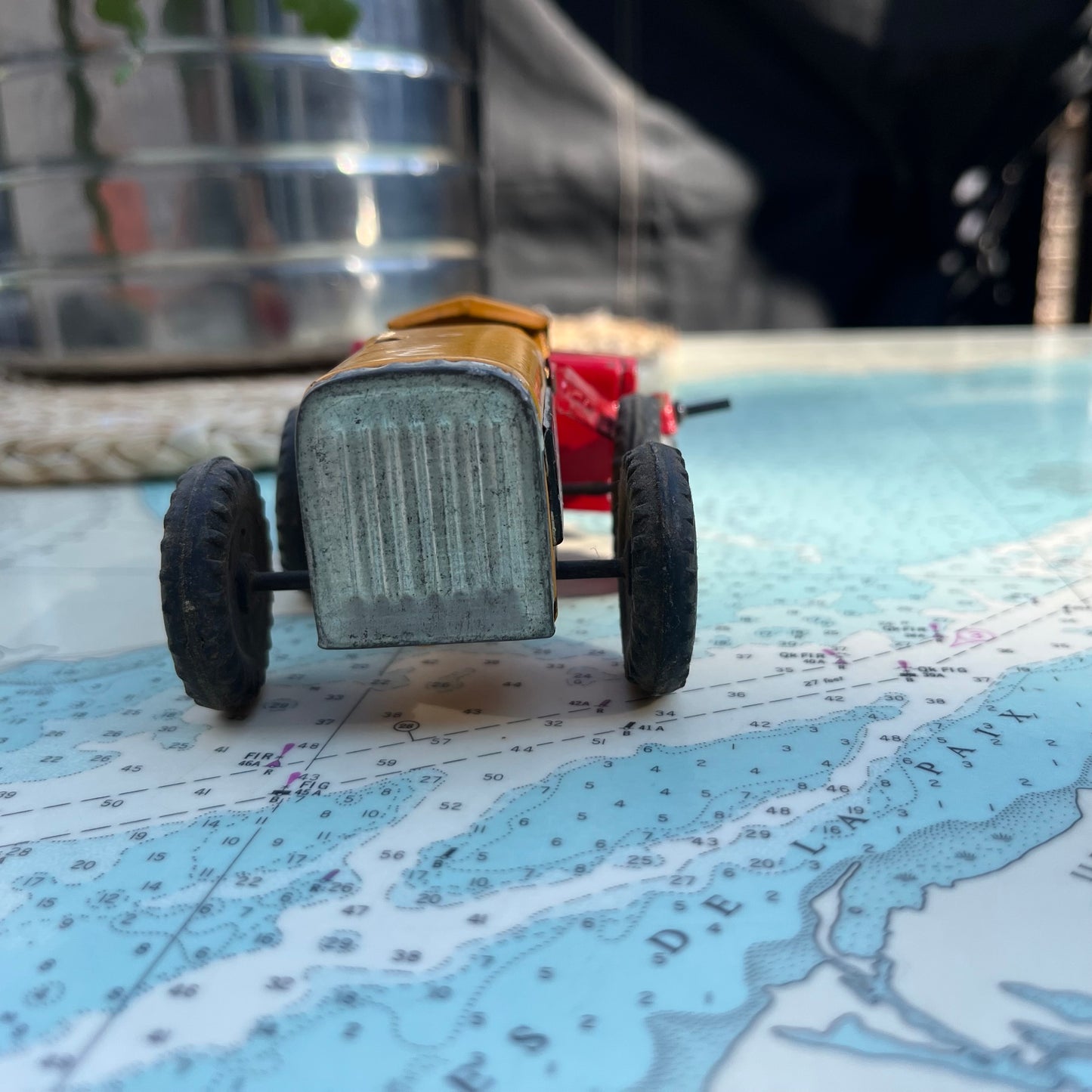 Vintage Linemar Hi-Lift Loader Tin Car / Vehicle Made in Japan