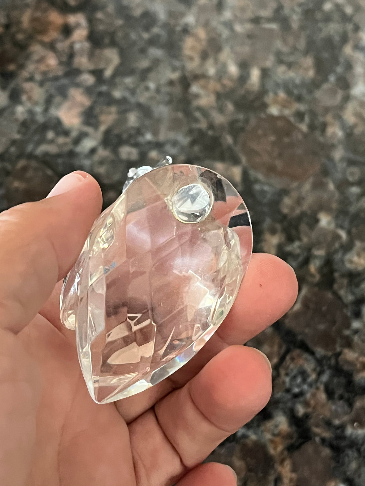 Vintage Optical Crystal Prism Lake Swan Figurine