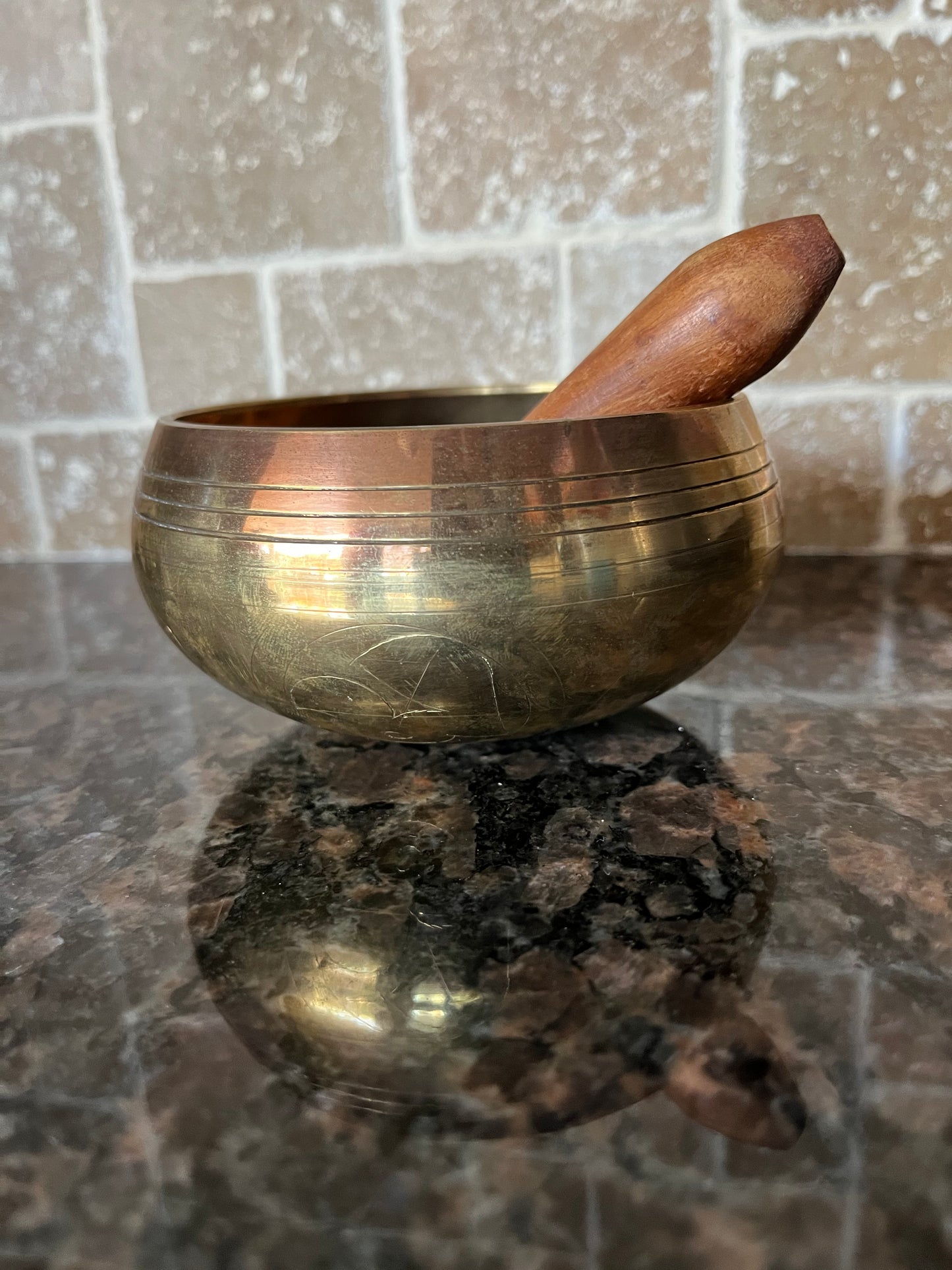 Vintage Tibetan Brass Singing Bowl