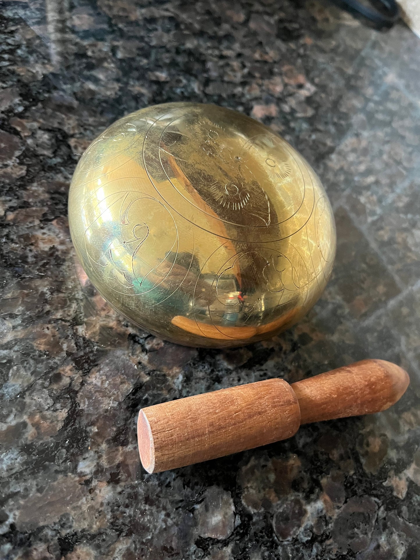 Vintage Tibetan Brass Singing Bowl