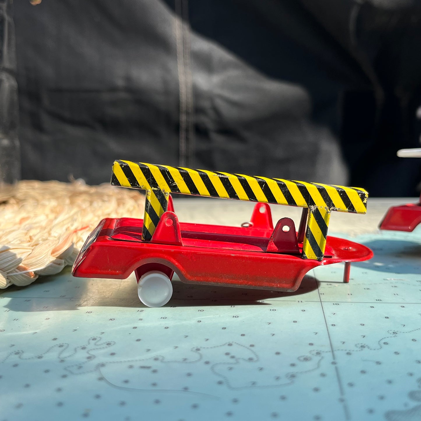 Vintage Red Fire & Rescue Tin Friction Truck Made in Japan +