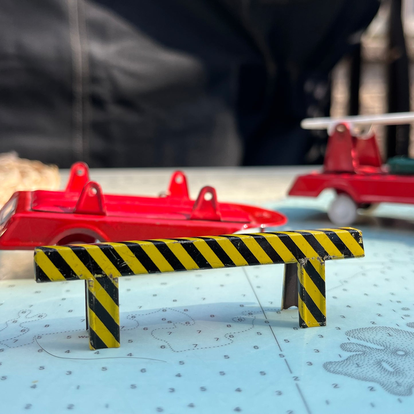 Vintage Red Fire & Rescue Tin Friction Truck Made in Japan +