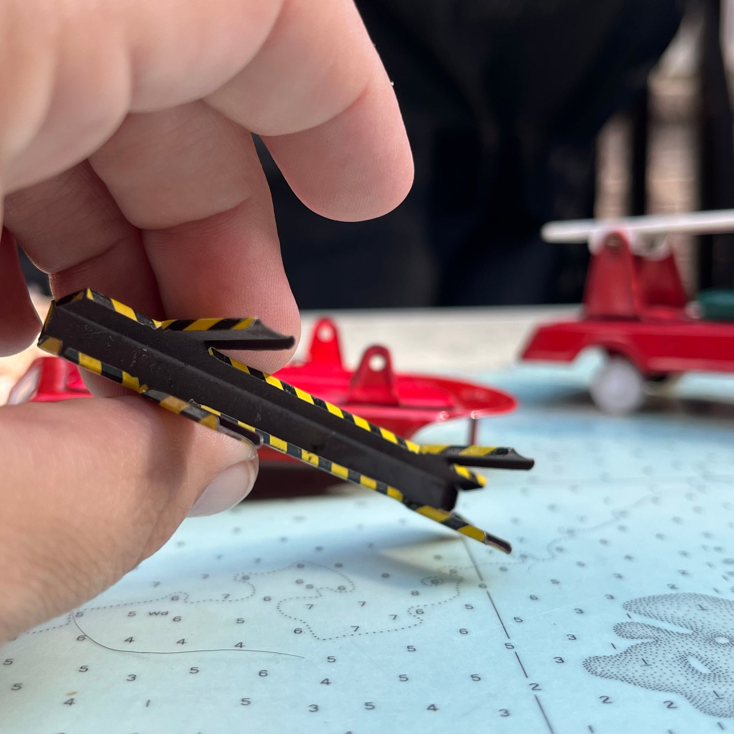 Vintage Red Fire & Rescue Tin Friction Truck Made in Japan +