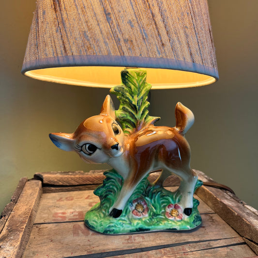 Vintage Apex Ceramic Deer Lamp