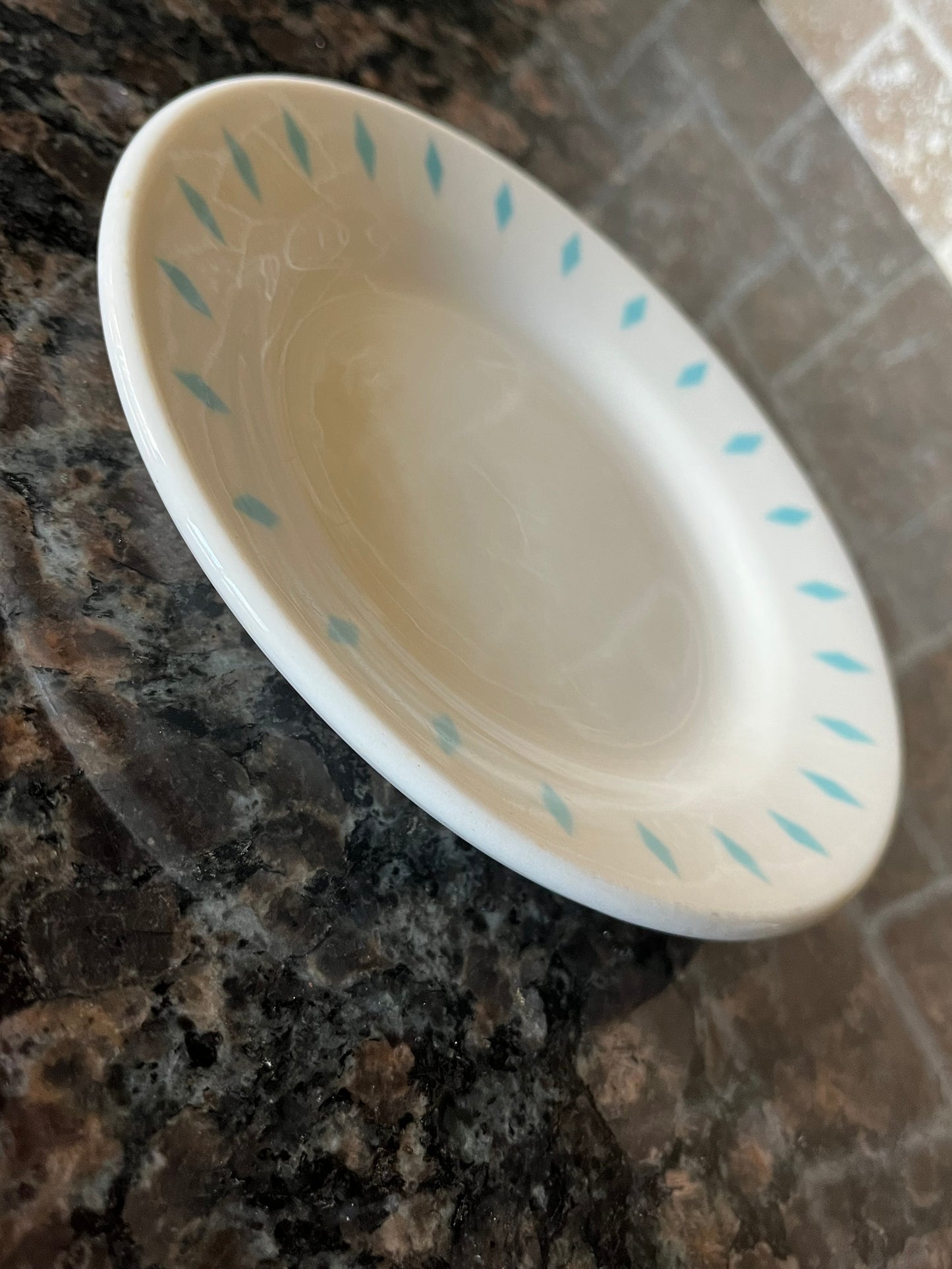 Vintage Vandesca China Diamond Pattern Side Plate