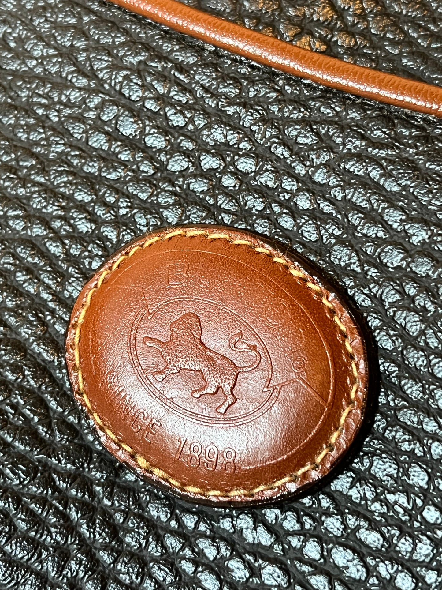 Vintage 90s Buxton Two Tone Leather Sling Purse