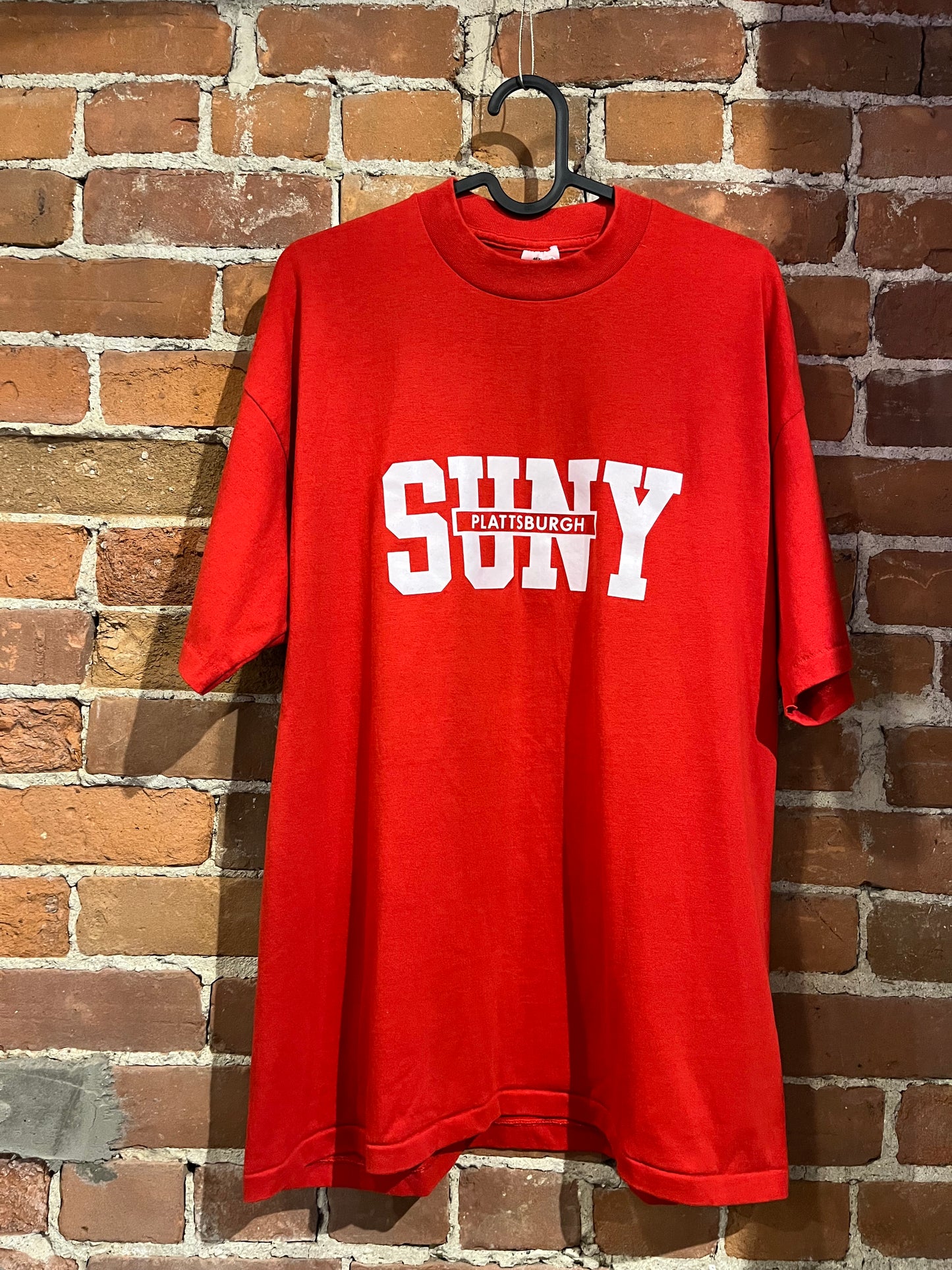 Vintage 90s SUNY Plattsburgh New York Graphic Single Stitch Tee Shirt