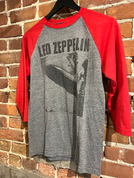 Vintage Led Zeppelin 3/4 Sleeve Graphic Tee Shirt