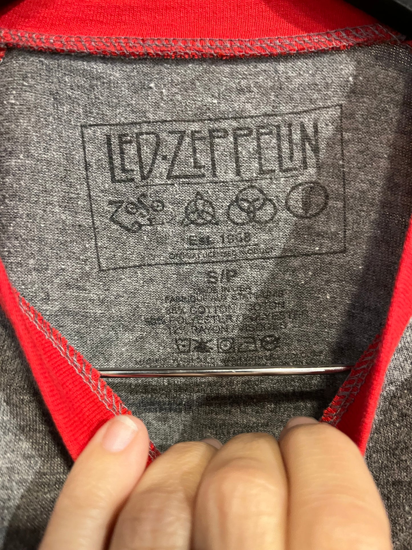 Vintage Led Zeppelin 3/4 Sleeve Graphic Tee Shirt