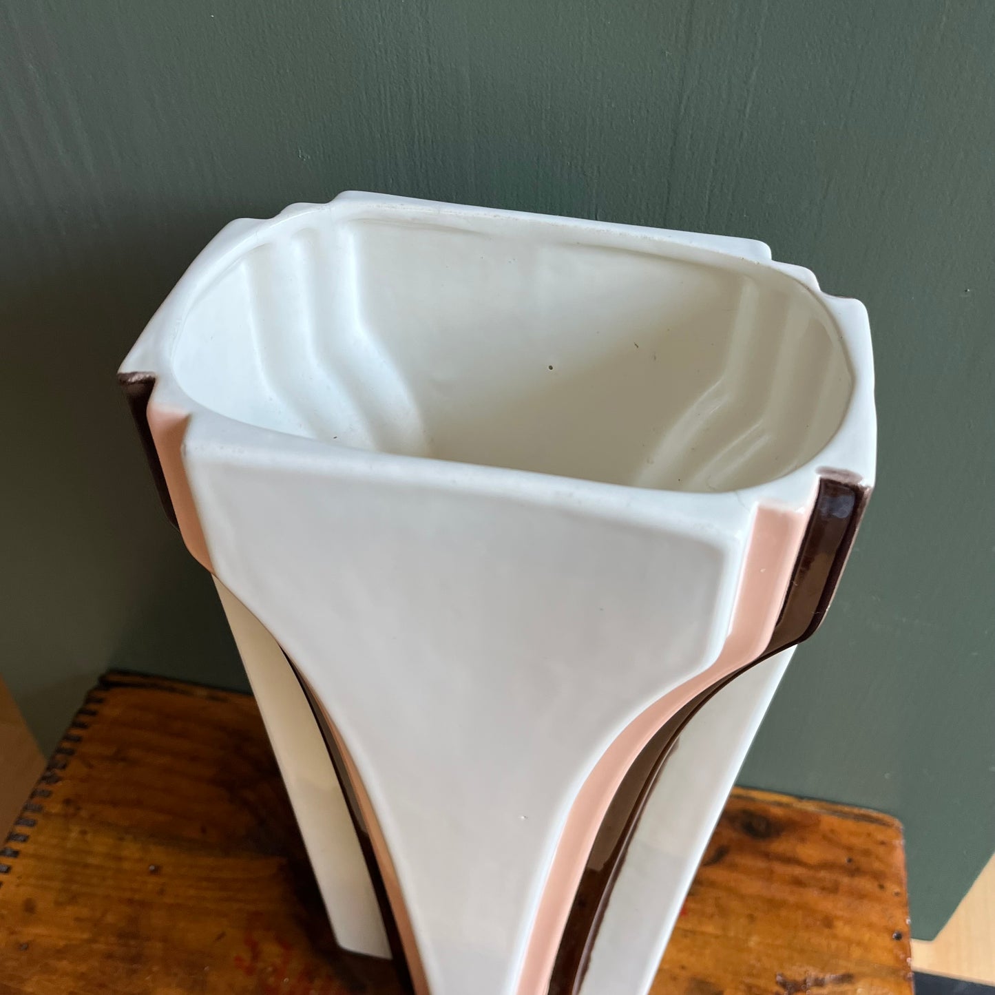 Vintage 80s Deco Oversized Neapolitan Vase