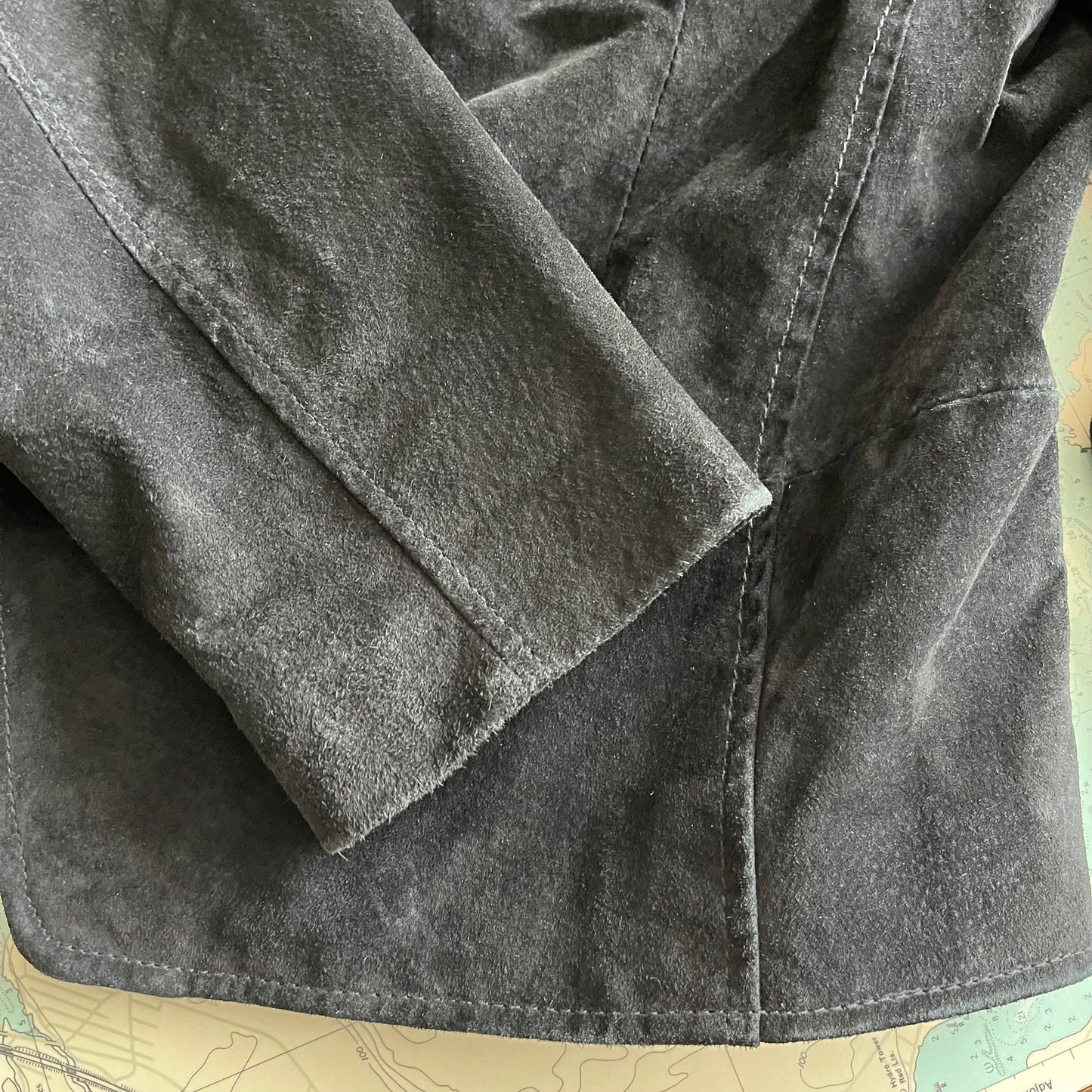 Vintage B.U.M. Equipments Black Suede Jacket