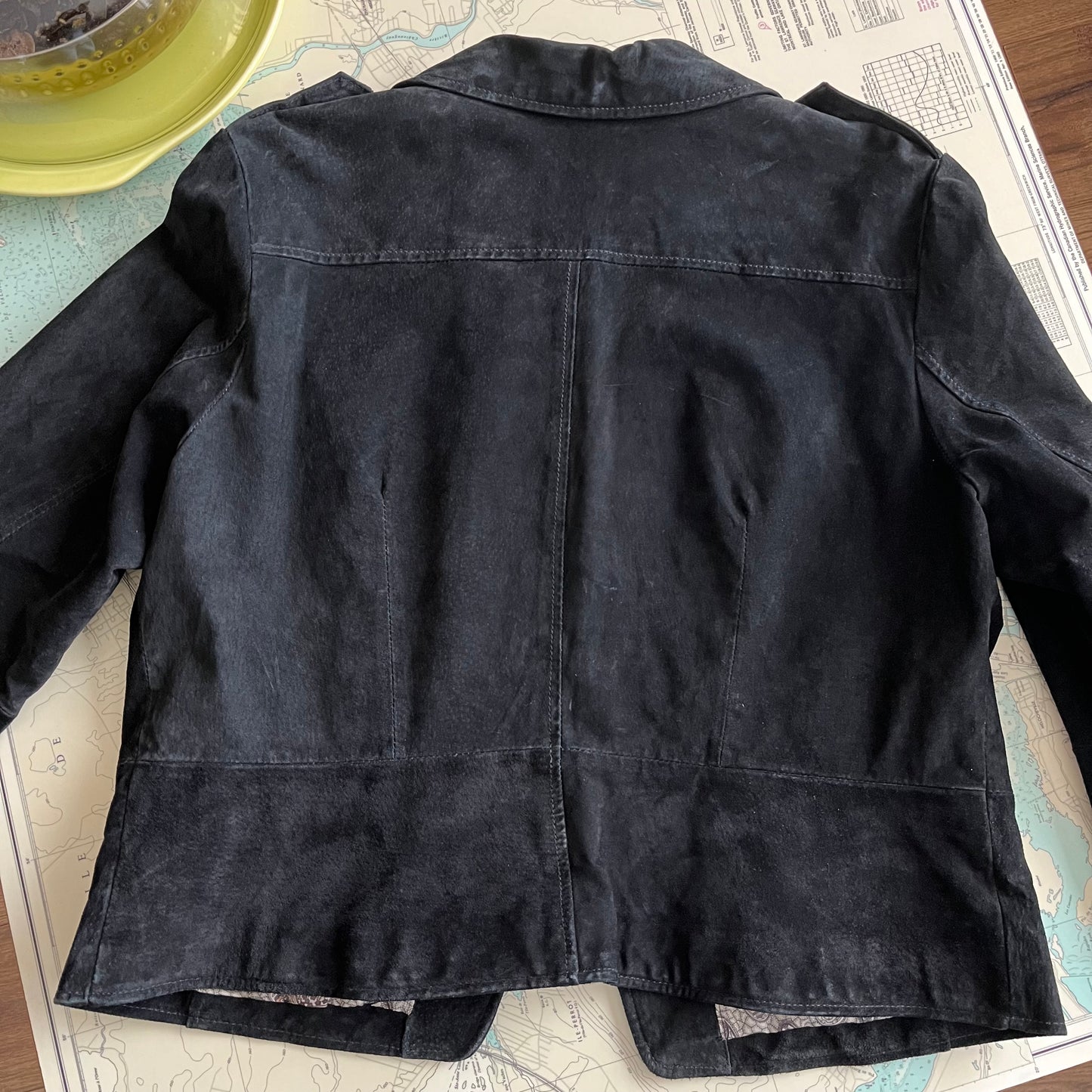 Vintage B.U.M. Equipments Black Suede Jacket