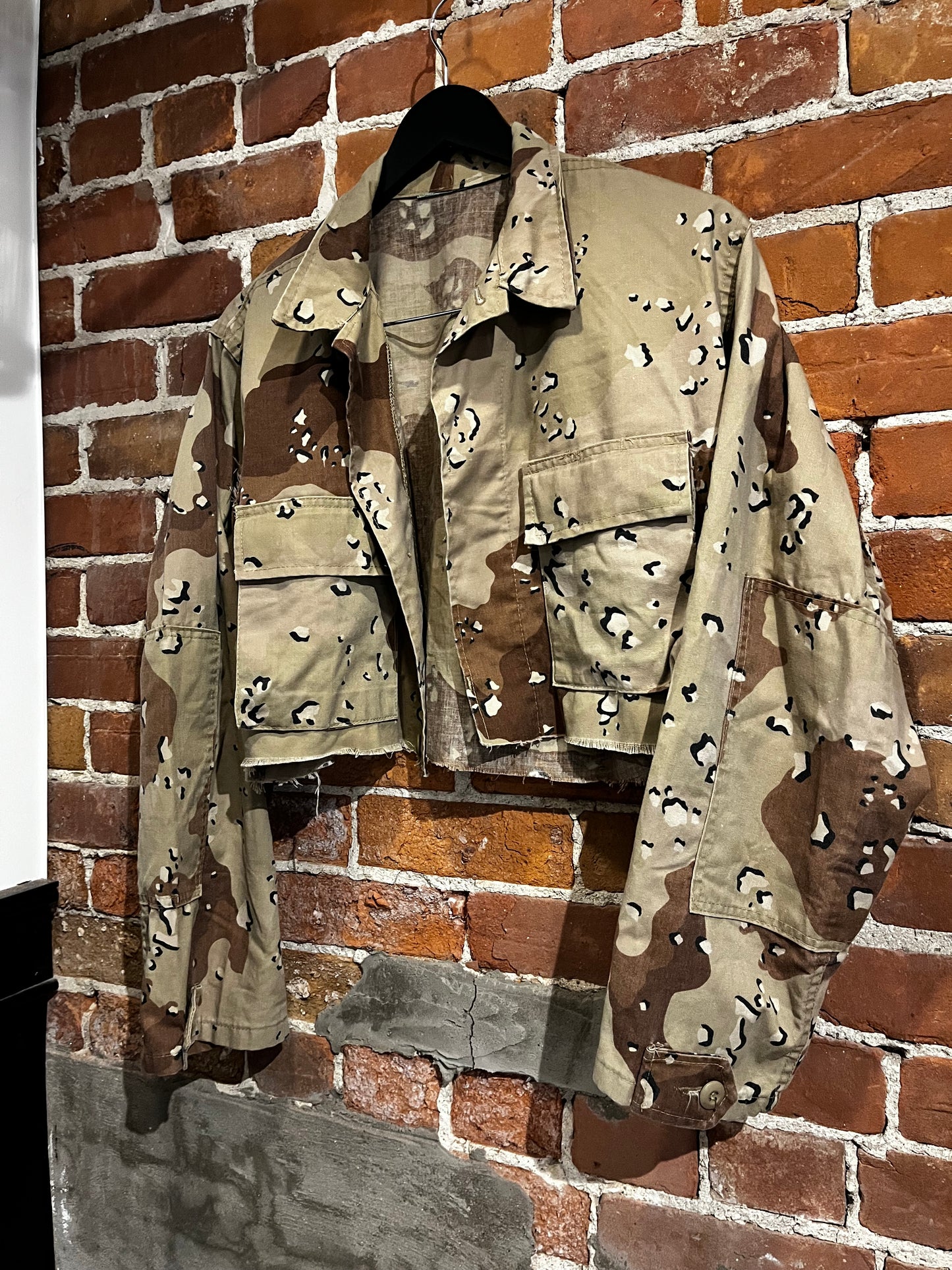 Vintage Cropped Desert Camo Jacket