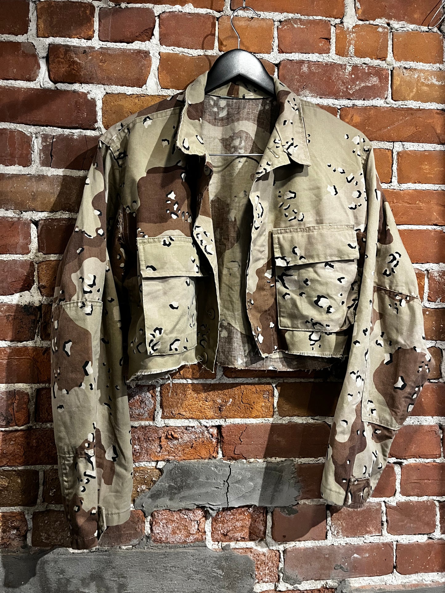 Vintage Cropped Desert Camo Jacket