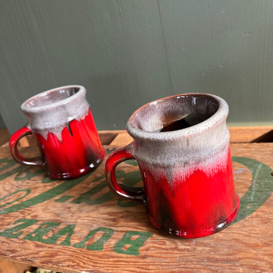 Vintage Canadiana Pottery Mug Set of Two