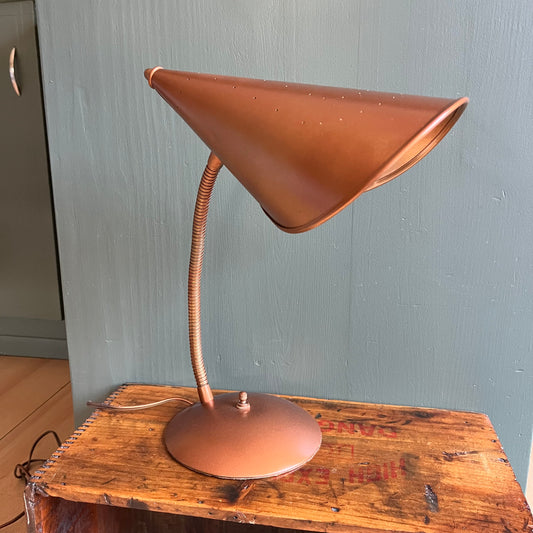 Vintage Copper Gooseneck Lamp