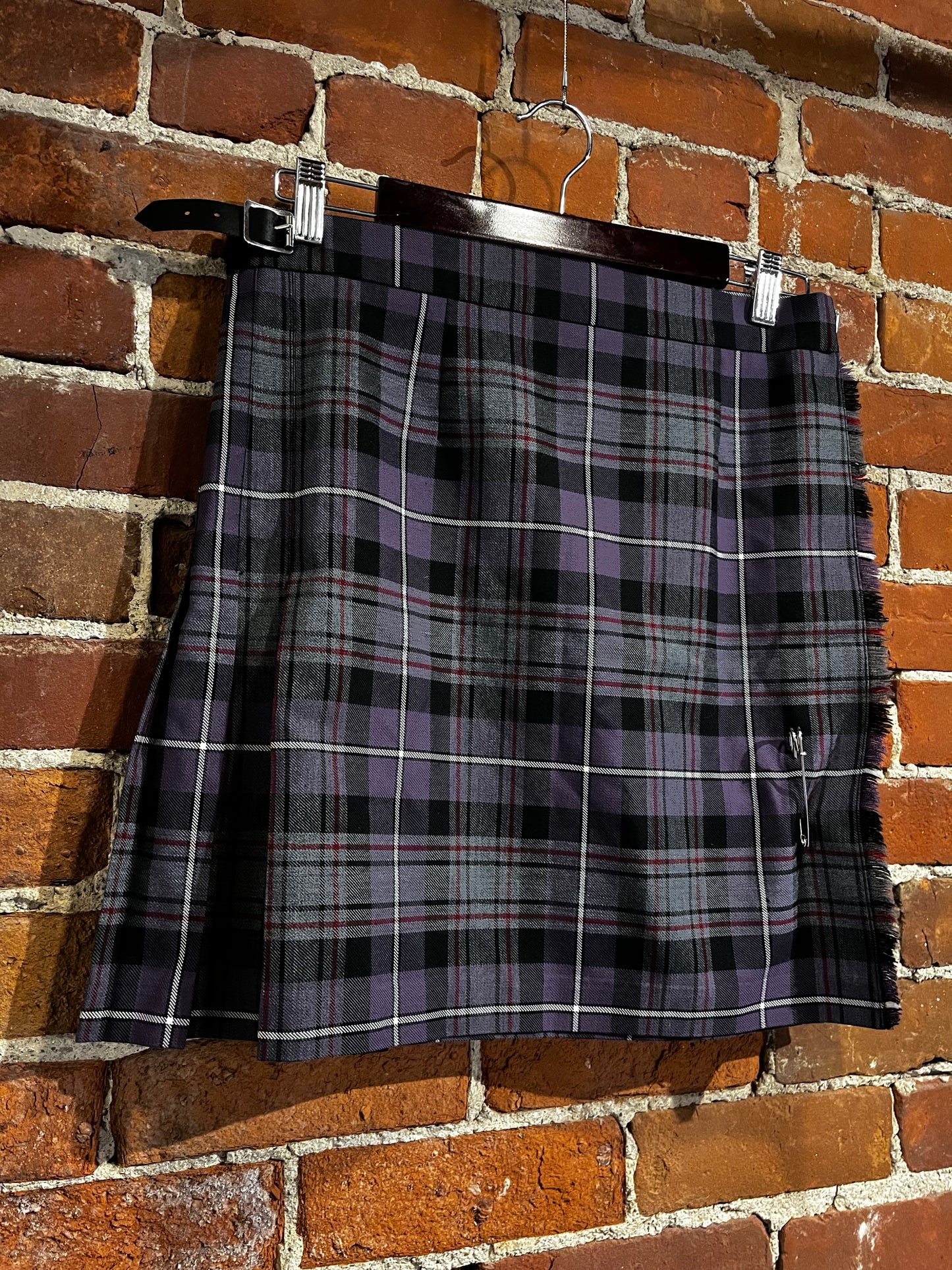 Vintage James Pringle Weaver Purple Plaid Short Kilt
