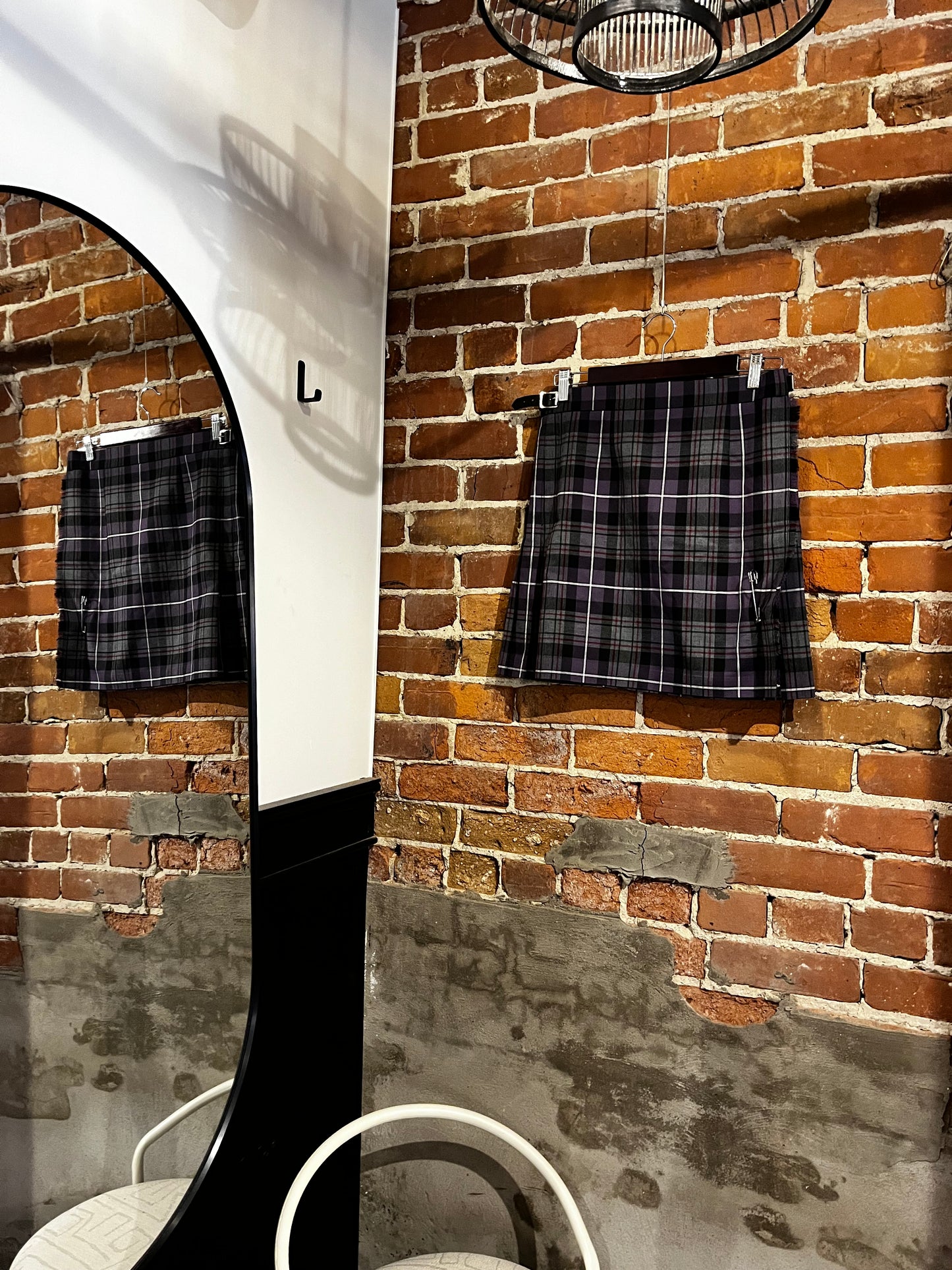 Vintage James Pringle Weaver Purple Plaid Short Kilt