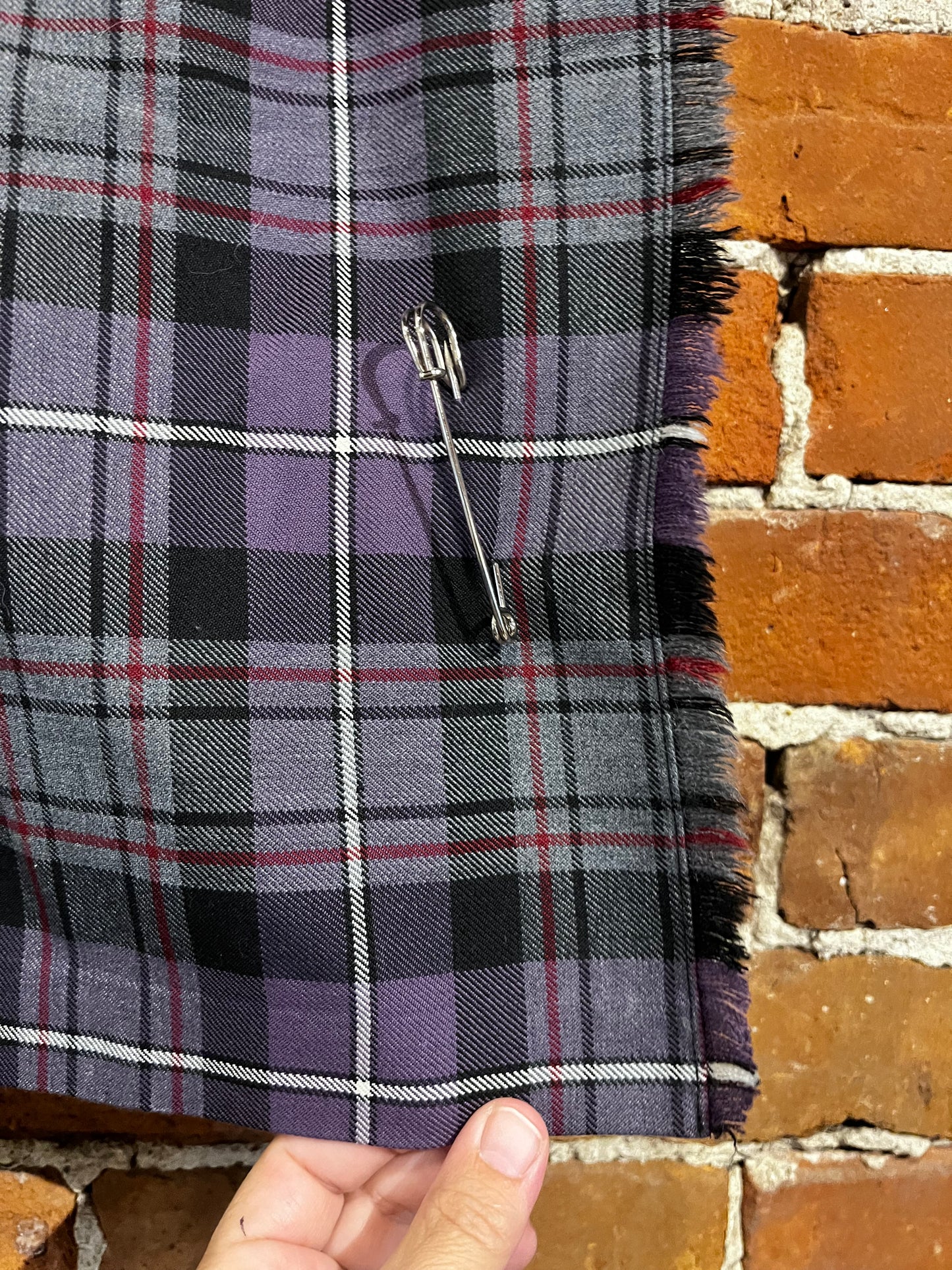 Vintage James Pringle Weaver Purple Plaid Short Kilt