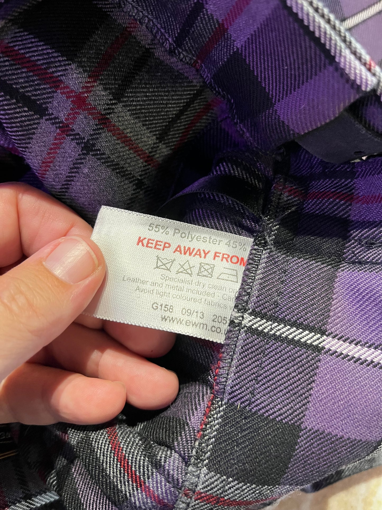 Vintage James Pringle Weaver Purple Plaid Short Kilt