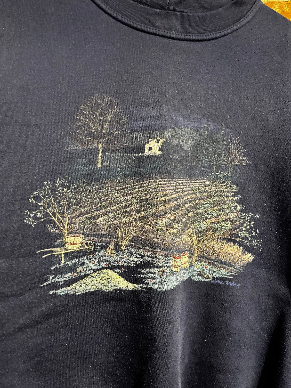 Vintage Northern Reflections Apple Orchard Graphic Crewneck Sweatshirt