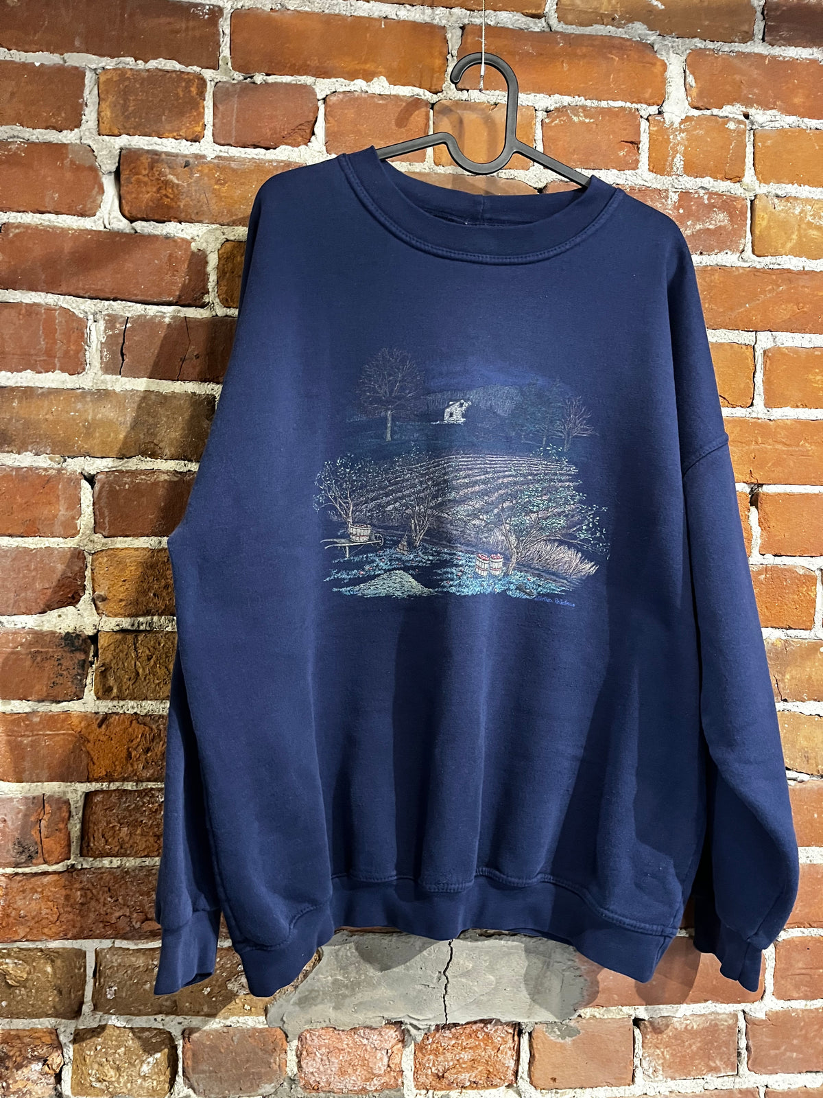 Vintage Northern Reflections Apple Orchard Graphic Crewneck Sweatshirt
