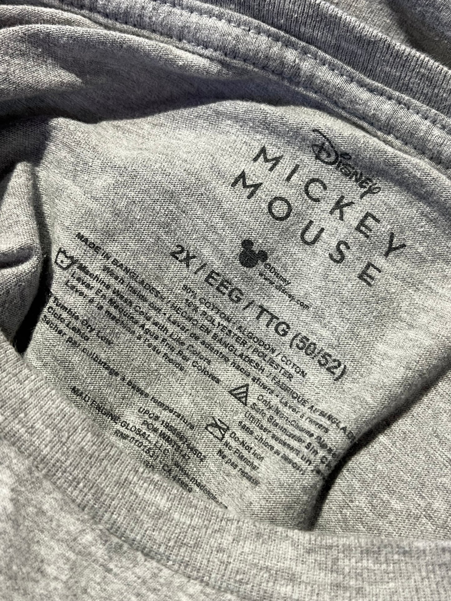 Oversized Mickey Mouse Disney Graphic Tee 2XL