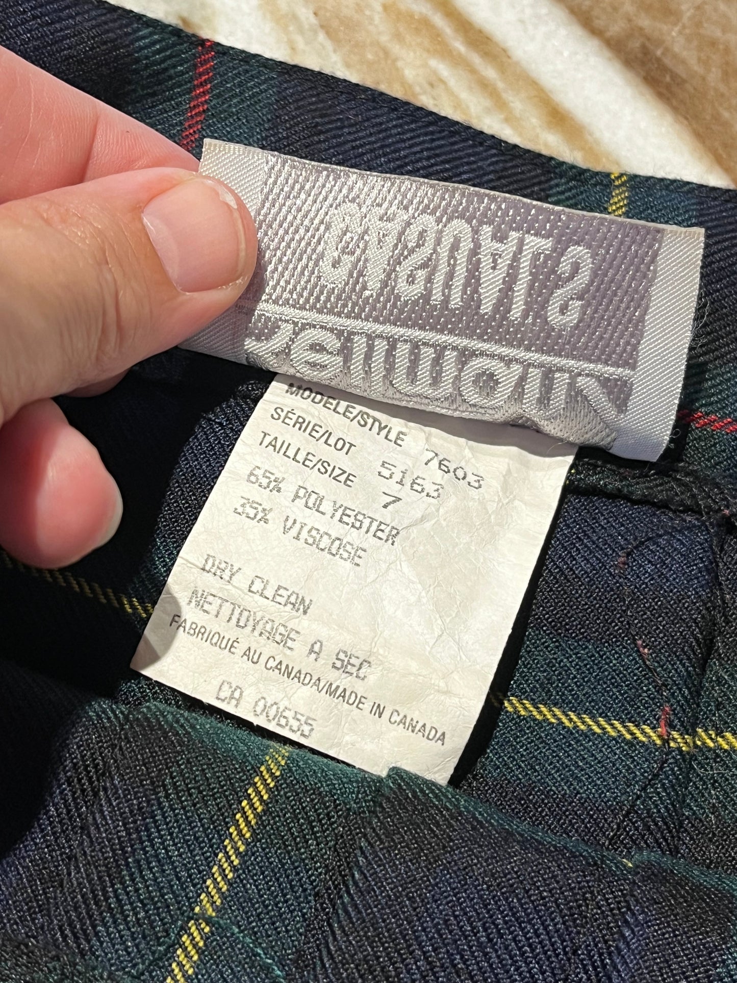 Vintage 90s Reitmans Plaid Pleated Skirt