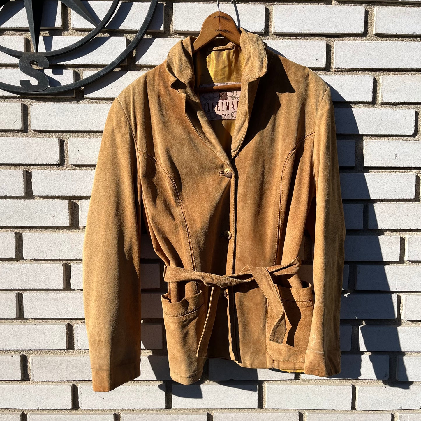 Vintage Zerimar Belted Suede Jacket