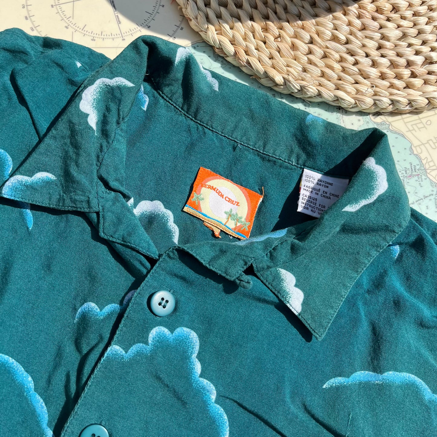 Vinage Bermuda Cruz Hawaiian Surf Shirt