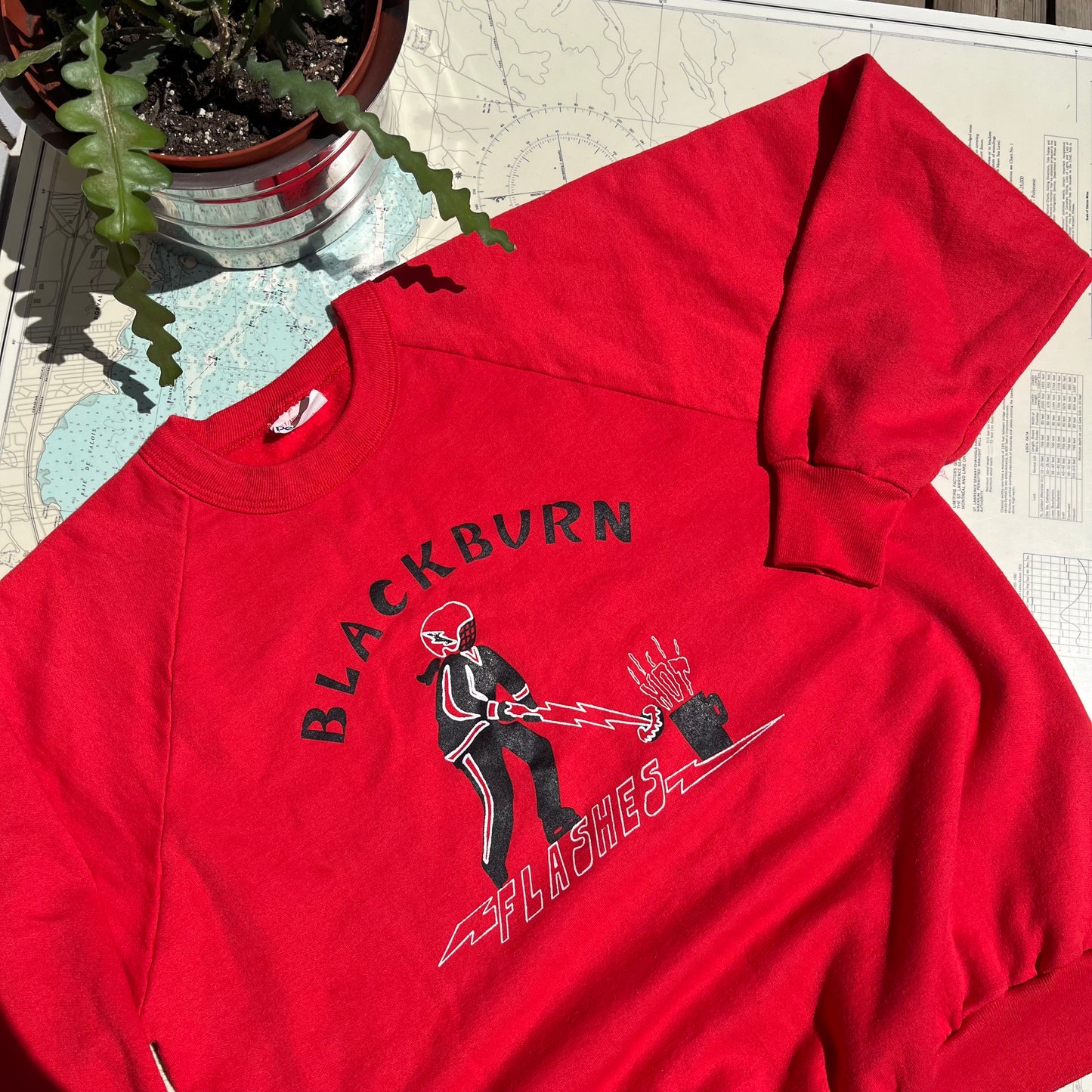 Vintage Blackburn Flashes Graphic Crewneck Sweatshirt