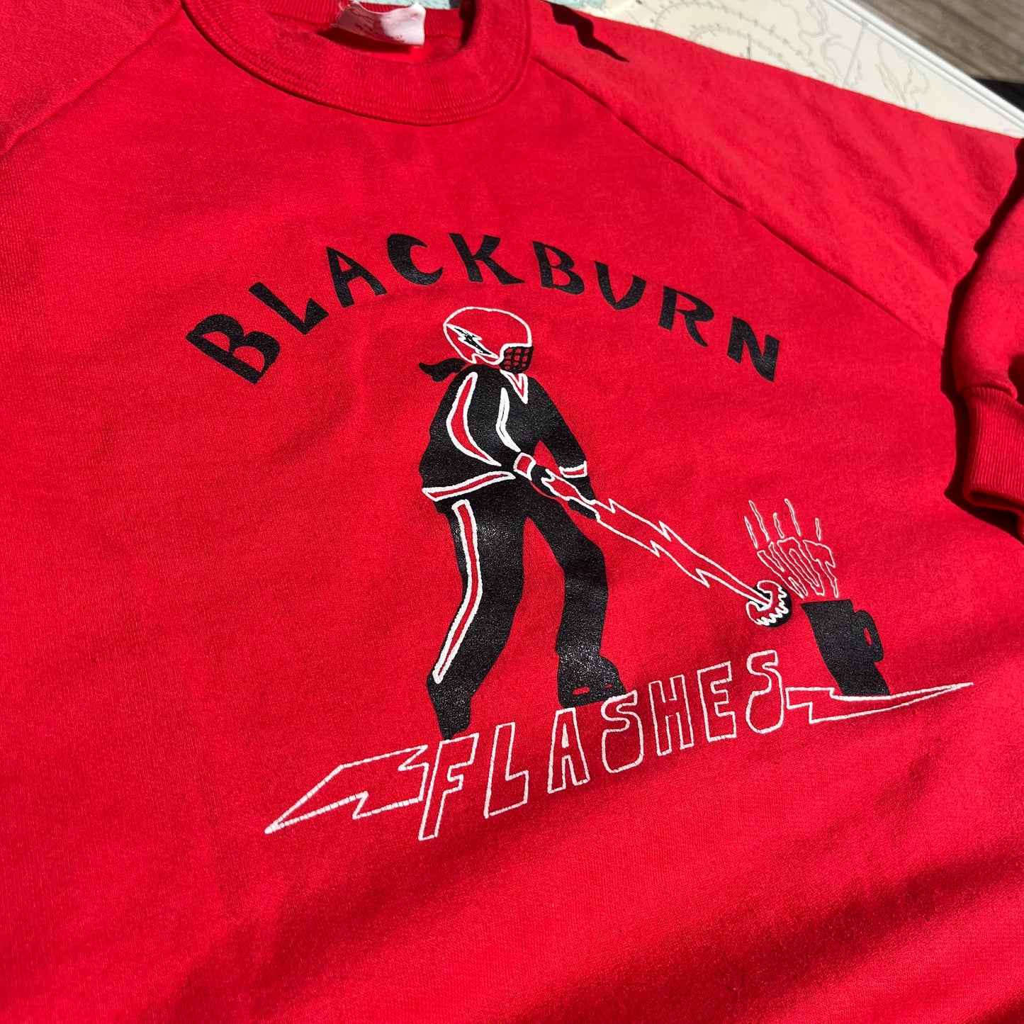 Vintage Blackburn Flashes Graphic Crewneck Sweatshirt