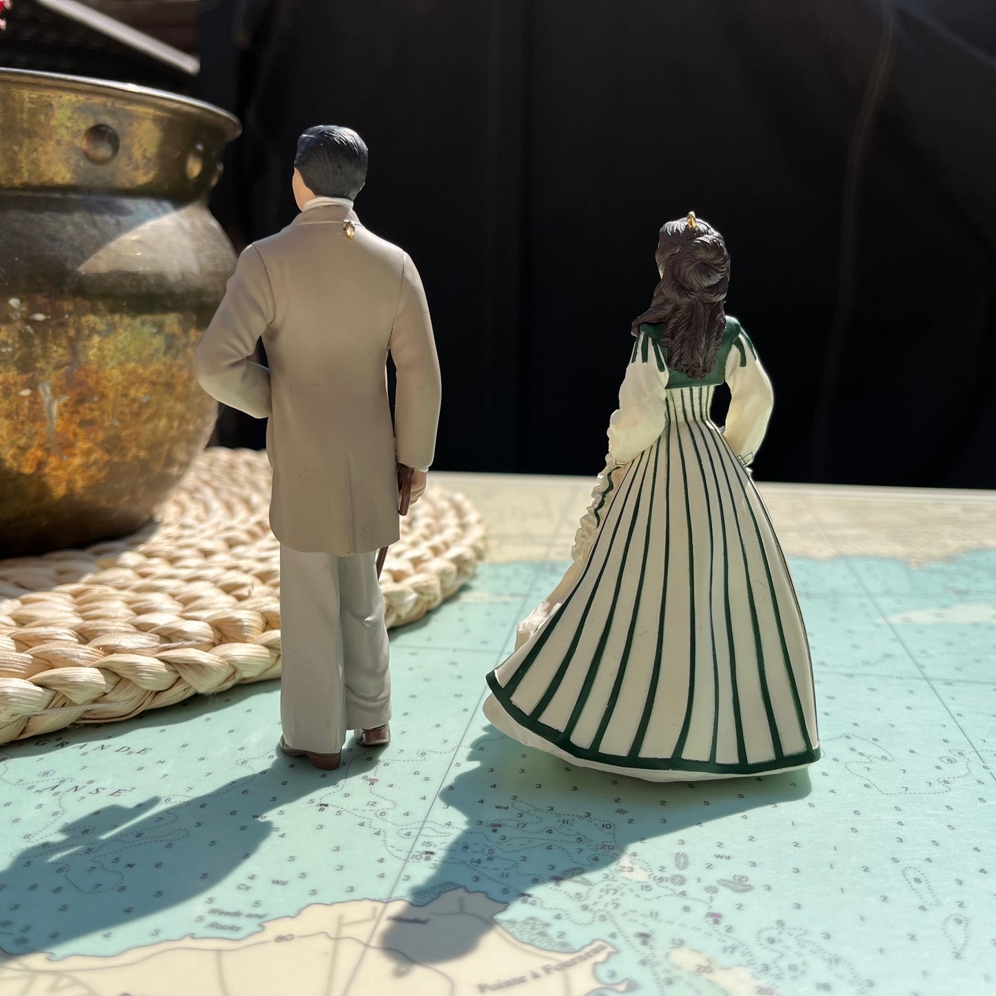 Vintage 1999 Hallmark Rhett Butler & Scarlett O'Hara Ornaments
