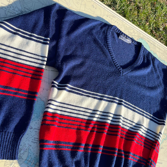 Vintage 80s Knit Westport V Neck Sweater