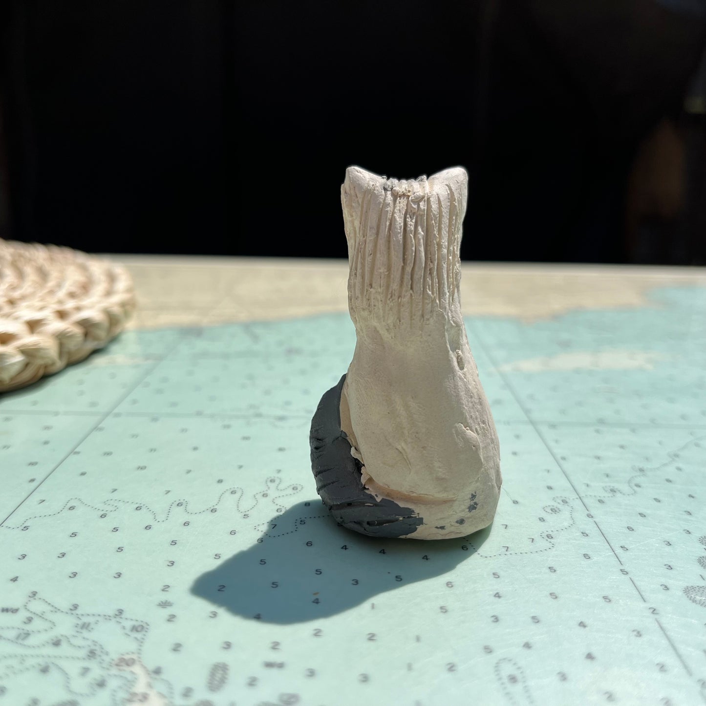 Vintage Miniature Ceramic Handmade Husky