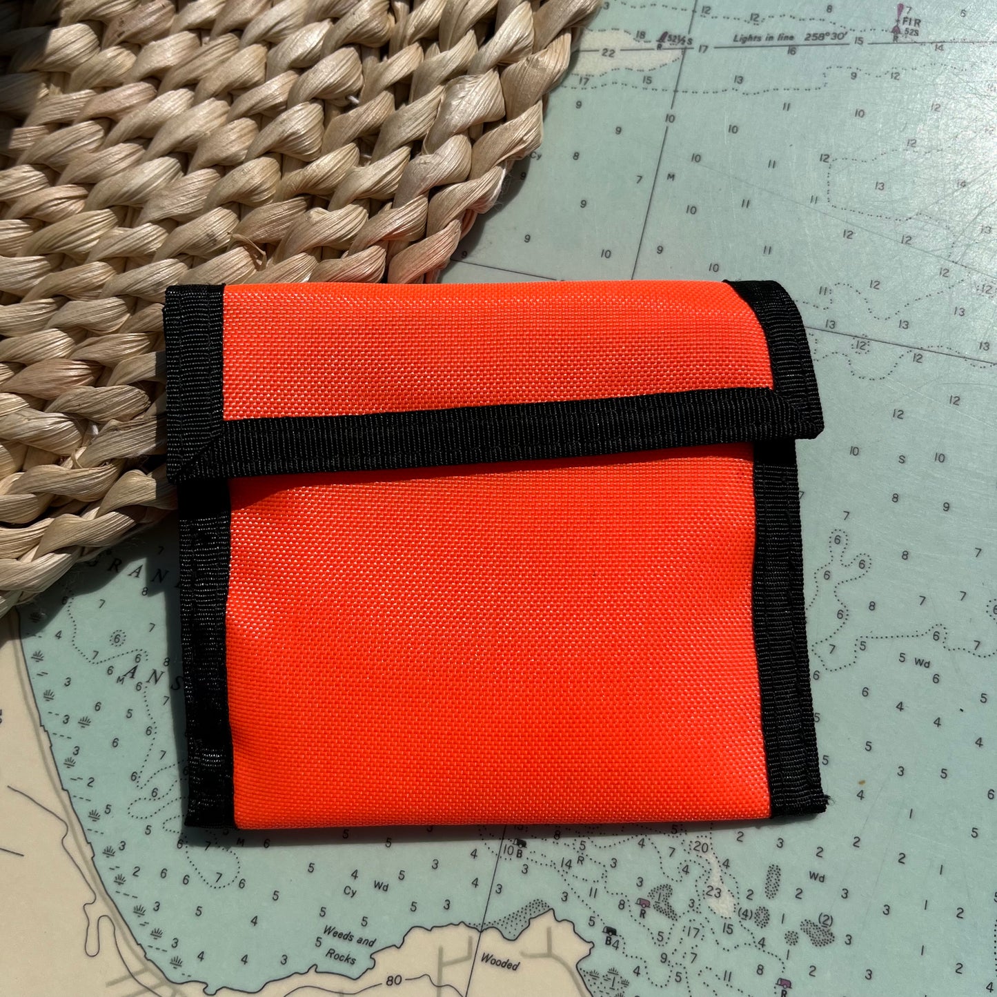 Vintage 90s Jeff Neon Velcro Wallet / Pouch / Pocket